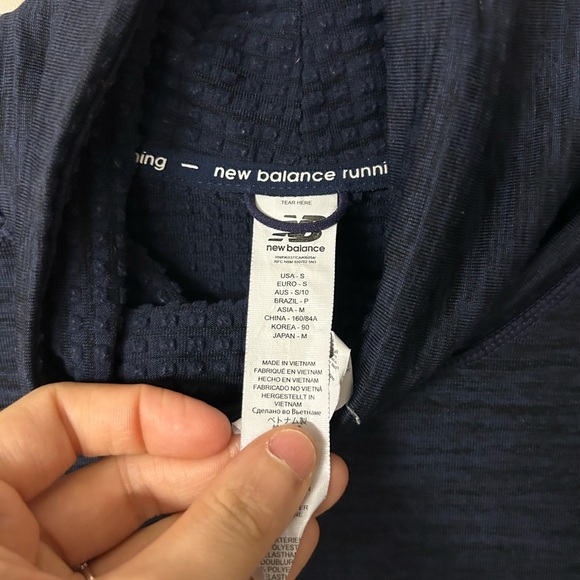 New Balance Heat Navy Blue Pullover - Picture 4 of 4